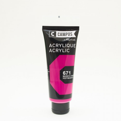 Peinture acrylique étude Campus 100ml - magenta foncé 671