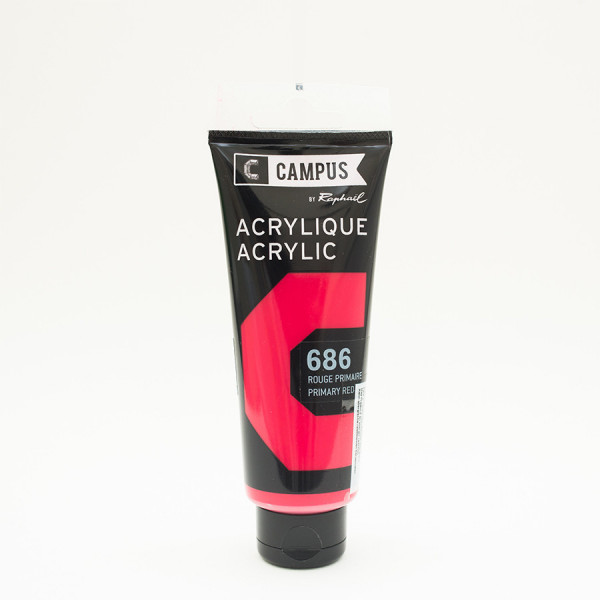 Peinture acrylique étude Campus 100ml - rouge primaire 686