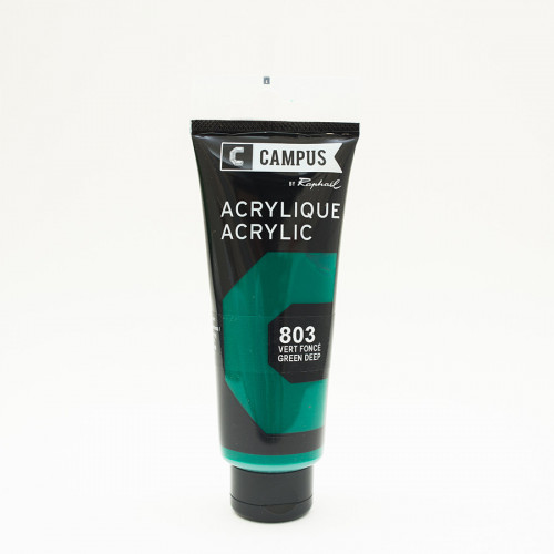 Peinture acrylique étude Campus 100ml - vert foncé 803