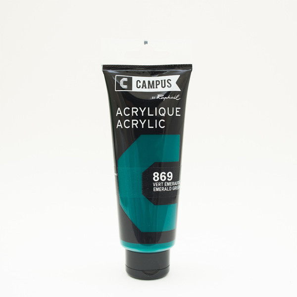 Peinture acrylique étude Campus 100ml - vert émeraude 869