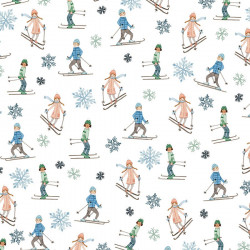 Winter Market Papier Skiers