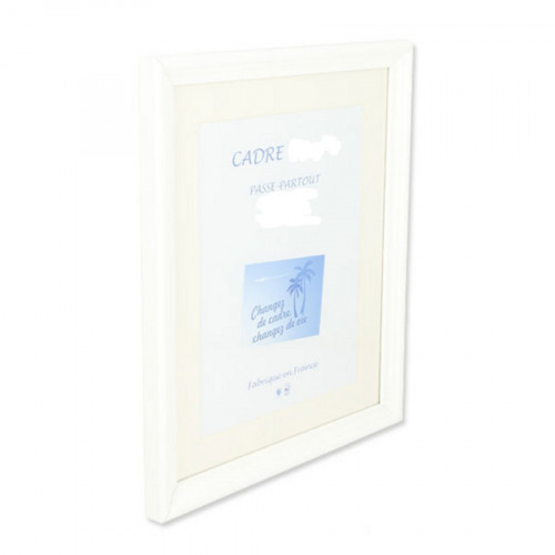 Cadre Nihel Blanc 30 x 40 cm + Passe-partout