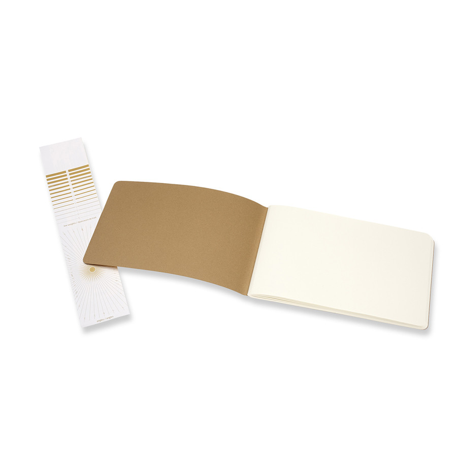 Album pour croquis Kraft papier ivoire 120 g/m² - 9 x 14 cm