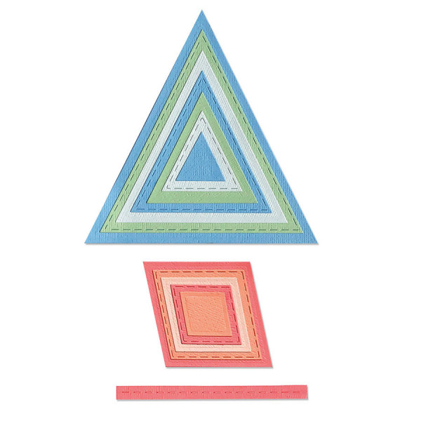 Thinlits Die Set Cadres géométriques - 13 pcs