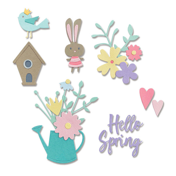 Thinlits Die Set Printemps  - 16 pcs