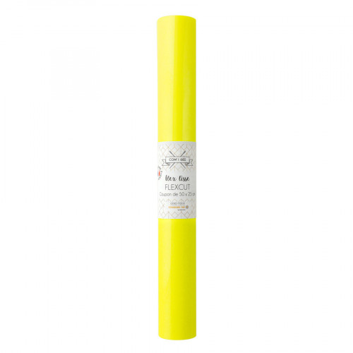 Flex thermocollant Flexcut 50 x 25 cm jaune fluo