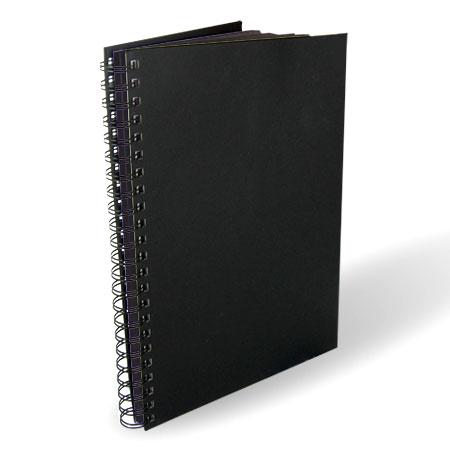 Goldline Carnet à spirales couverture rigide - noir - 140 g/m² - 29,7 x 21 cm (portrait)