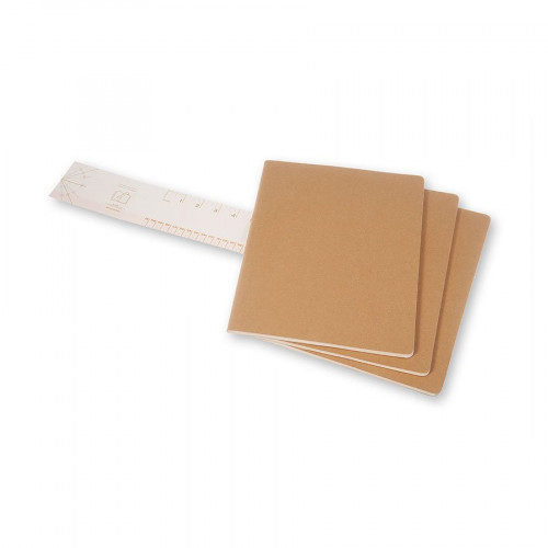 Cahier de note XXL - Couverture kraft - Pages lignées - 21,6 x 27,9 cm - 3 pcs