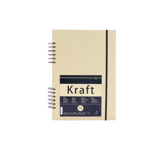 Carnet à spirales - kraft - 120g/m² - A5