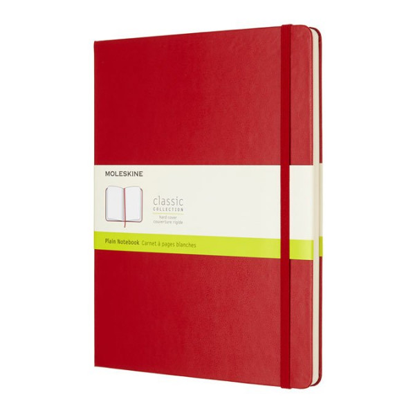 Carnet blanc rigide - Scarlet - 19 x 25 cm