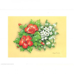 Image - Bouquet de fleurs rouges - 24 x 30 cm