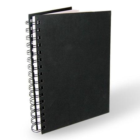 Carnet à dessin souple couverture noire 140 g/m² - 21 x 29,7 cm