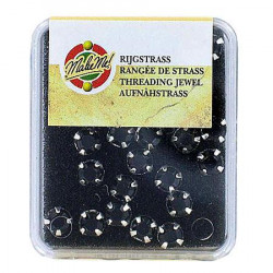 Strass serti rond-cristal noir 1