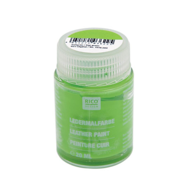 Peinture cuir - vert végétal - 20 ml