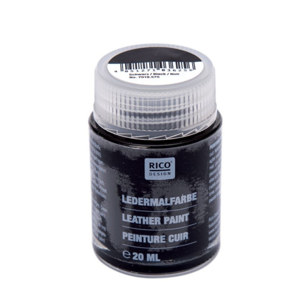 Peinture cuir - noir - 20 ml