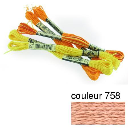 Fil à broder 117 mouliné - couleur 758