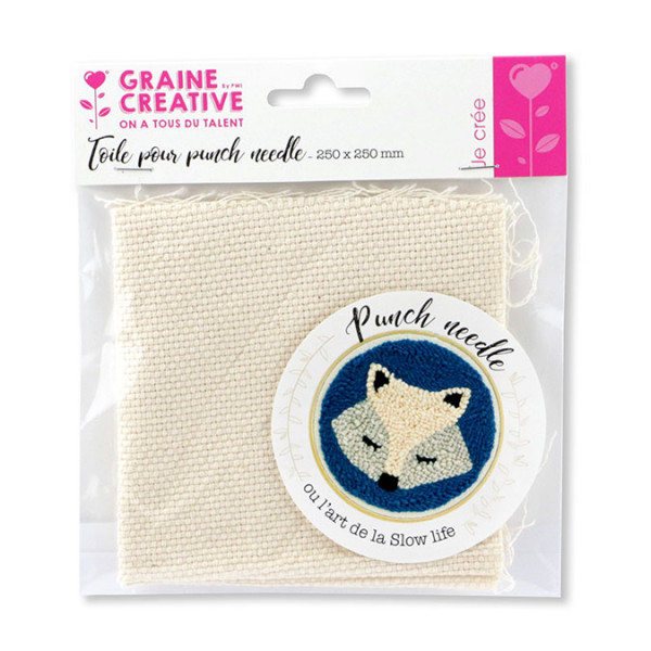 Toile pour Punch Needle - 25 x 25 cm