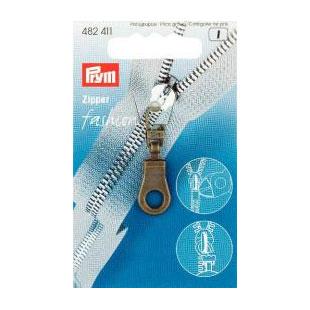Tirette fash zip œillet argenté