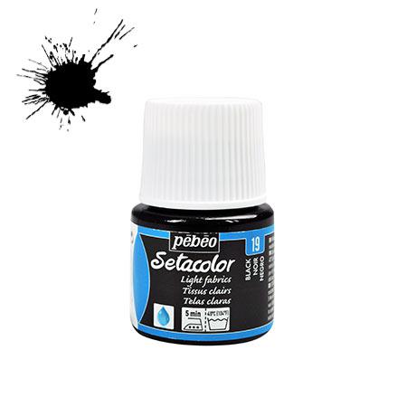 Sétacolor Tissus Clairs - 45 ml - Laque Noir