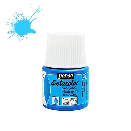 Sétacolor Tissus Clairs - 45 ml - Bleu Fluo