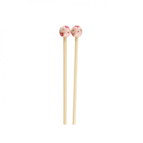 Aiguilles à tricoter en bambou - N° 4 - rose