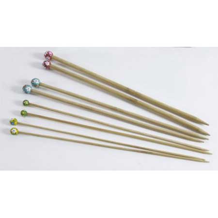 Aiguilles à tricoter en bambou - N° 4 - rose