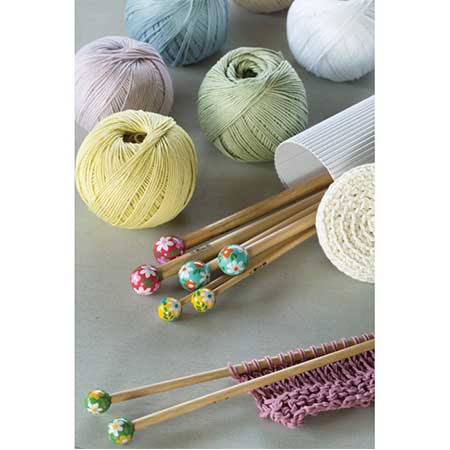 Aiguilles à tricoter en bambou - N° 6 - bleu marine