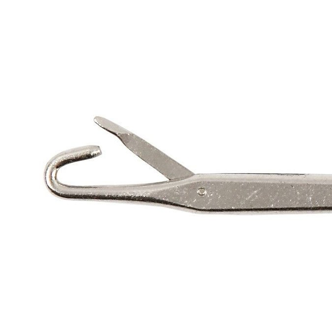 Crochet à loquet avec manche en bois - 15,5 cm