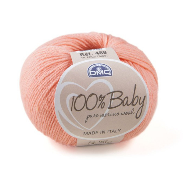 Laine 100% Baby - 50 g - pêche