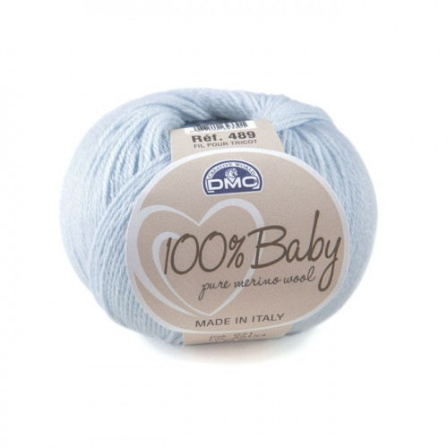 Laine 100% Baby - 50 g - bleu layette