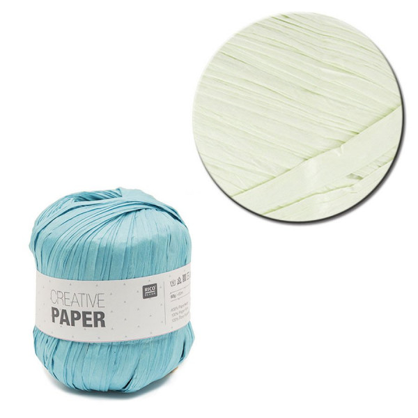 Creative Paper - Papier à crocheter - Vert clair - 55 m