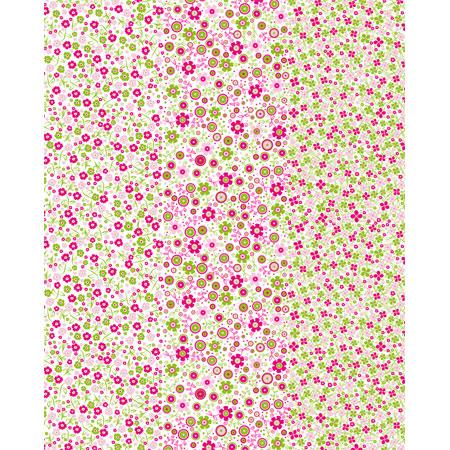 Feuille Decopatch - Fleurettes roses - 30 x 40 cm