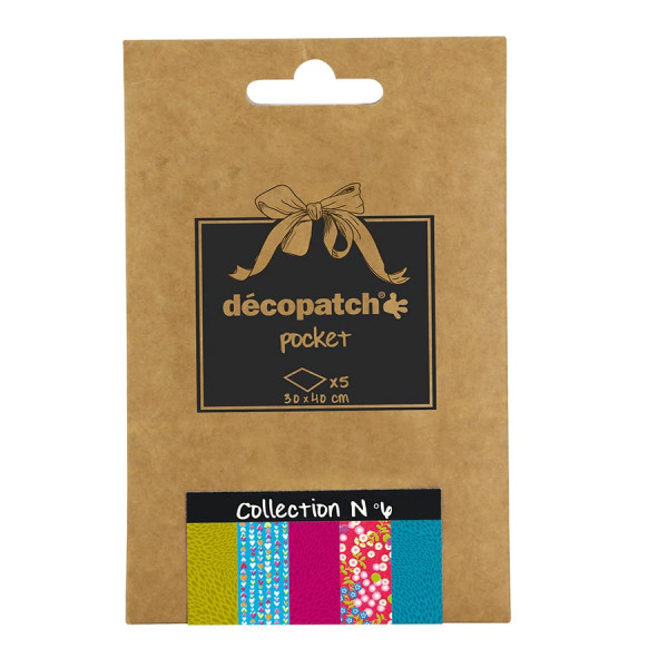 Déco Pocket - Lot de 5 papiers - Numéro 6