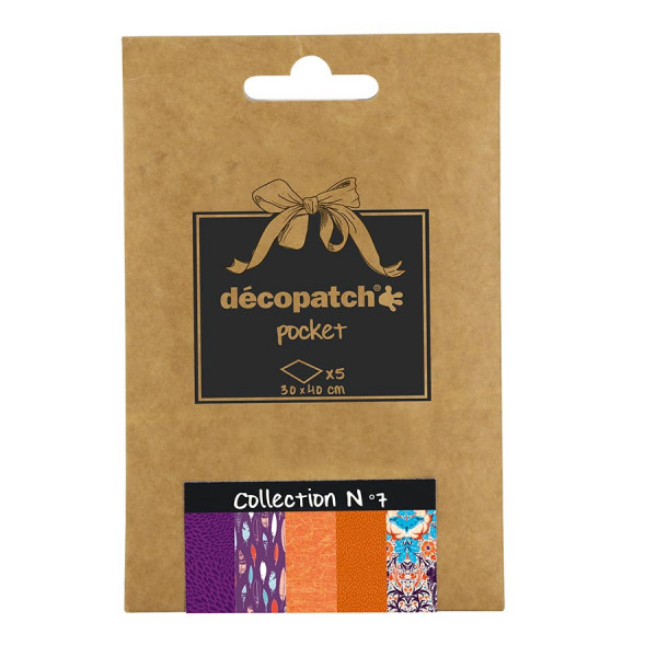 Déco Pocket - Lot de 5 papiers - Numéro 7