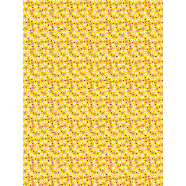 Feuille Décopatch - Petites fleurs rose et blanches - 709 - 30 x 40 cm