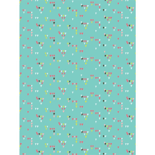 Feuille Décopatch - Petits triangles sur fond bleu - 714 - 30 x 40 cm