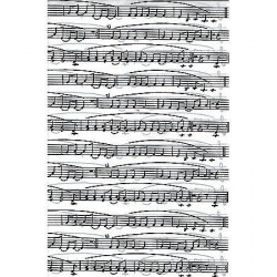 Feuille Décopatch - Partition de musique - 30 x 40 cm
