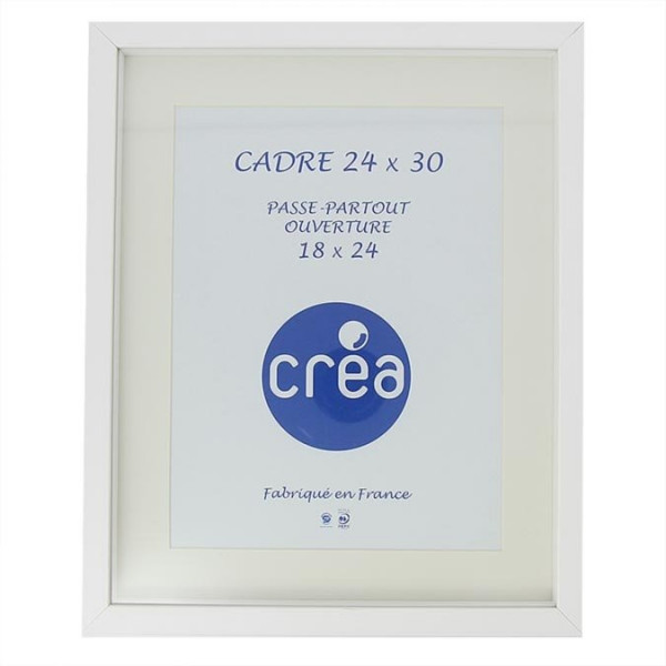 Cadre Vitrine Carla 3D - 24x30 cm - Blanc