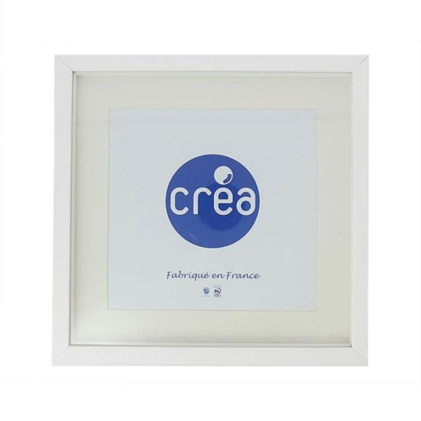 Cadre Vitrine Carla 3D - 40x40 cm - Blanc