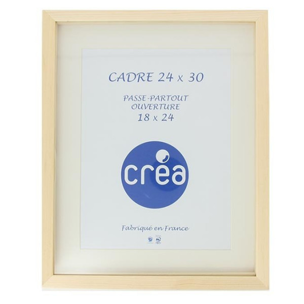 Cadre Vitrine Carla 3D - 24x30 cm - Bois brut