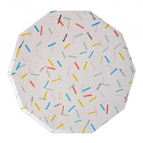 Assiettes en carton - Grand format - Sprinkles - 8 pcs