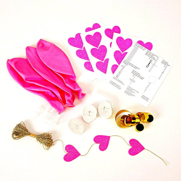 Kit ballon personnalisable - Rose - 8 pcs