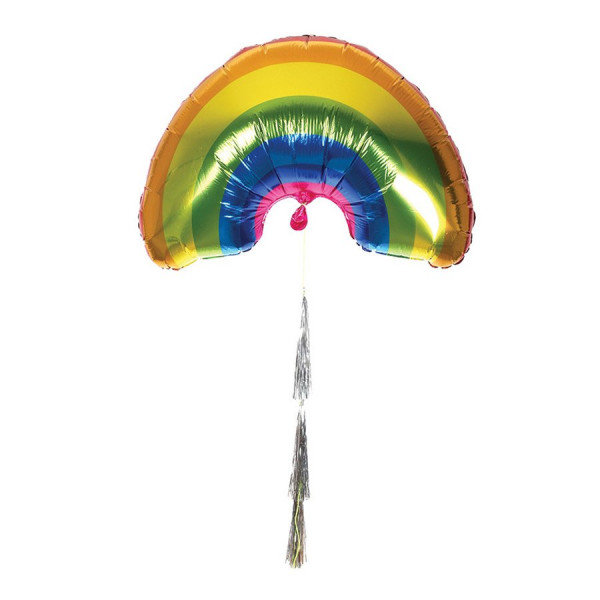 Ballon - Arc-en-ciel et pompons