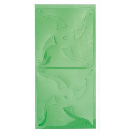 Feuille plastique prédécoupée - Vert transparent