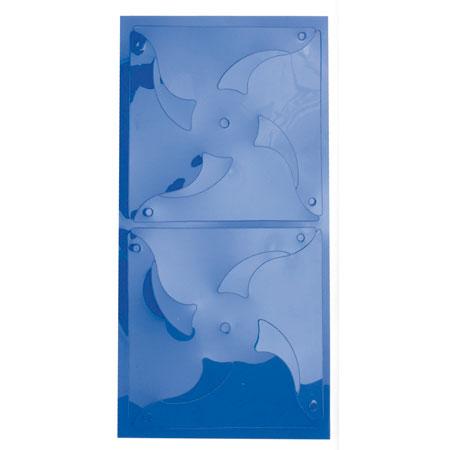 Feuille plastique prédécoupée - Bleu transparent