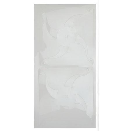 Feuille plastique prédécoupée - Blanc transparent