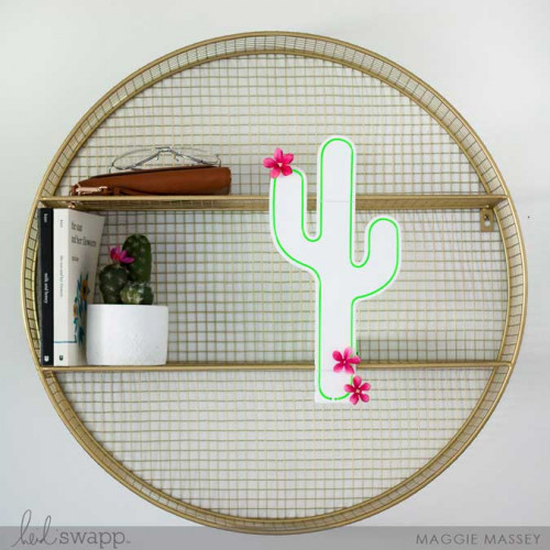 Forme murale pour câble Néon Cactus