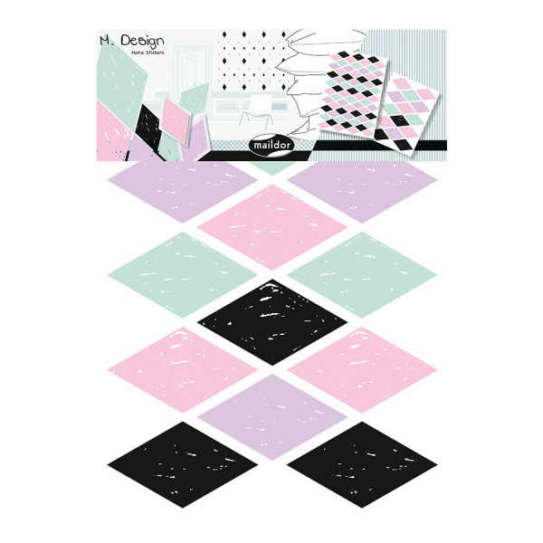 M.Design - Stickers muraux - Losanges - 2 planches - 49 x 69 cm