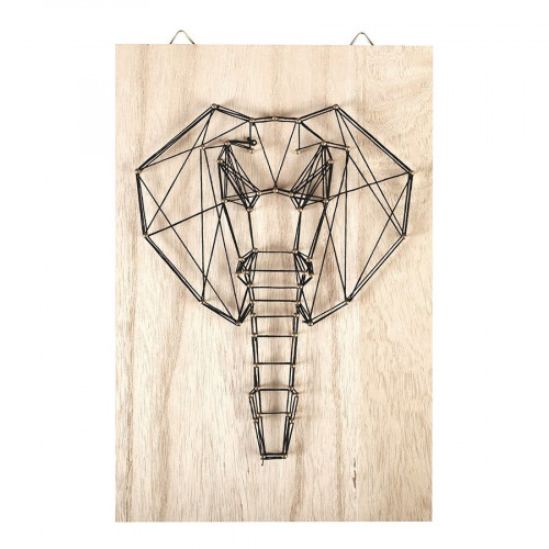 String Art - Tableau Eléphant- 20 x 30 cm