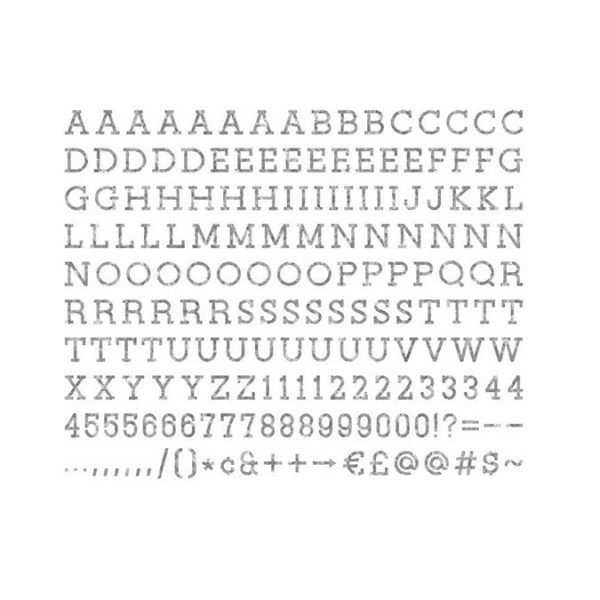Caractères pour Tableau à messages - métal - 2,5 cm - 188 pcs